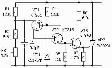 Ограничитель напряжения схема